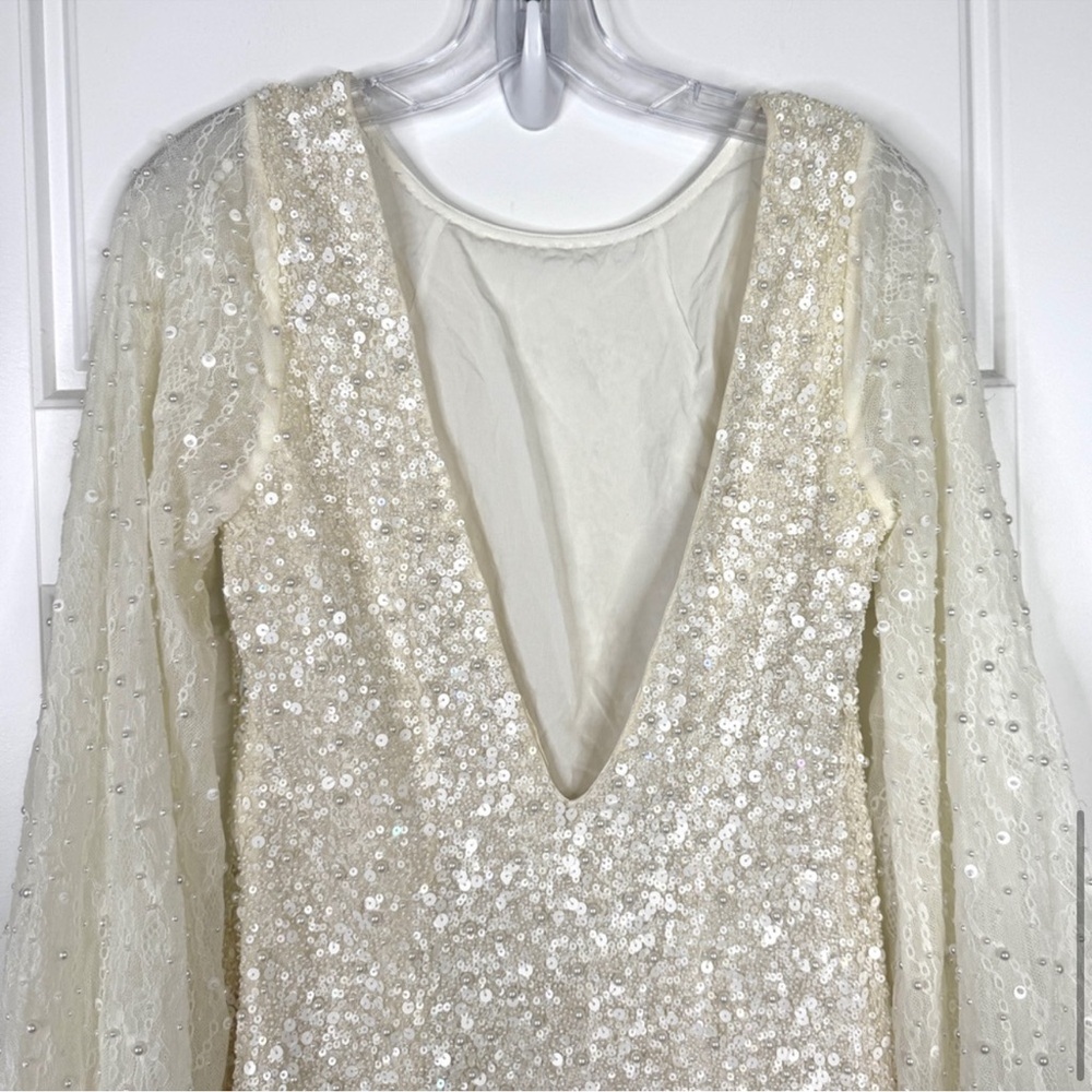 BHLDN Anthropologie Forever That Girl Kanelle Dress White NEW Size L - Picture 10 of 14